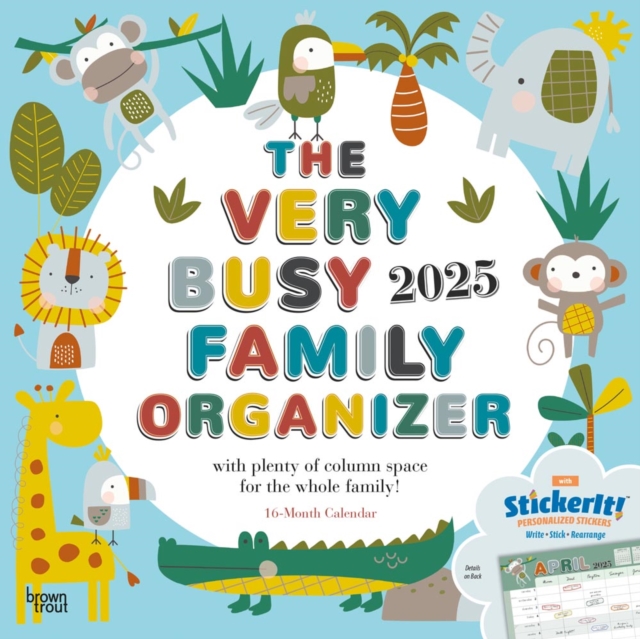 Very Busy Family Organizer 2025 Square W