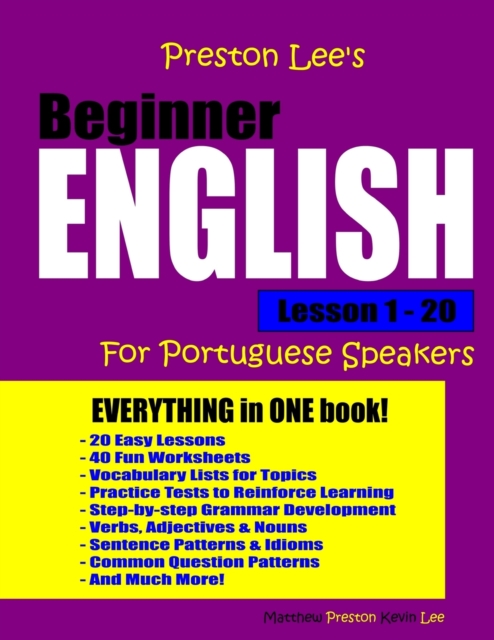 Preston Lee's Beginner English Lesson 1 - 20 For Portuguese Speakers