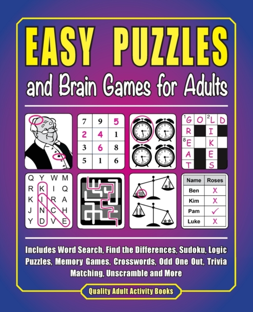 Easy Puzzles and Brain Games for Adults