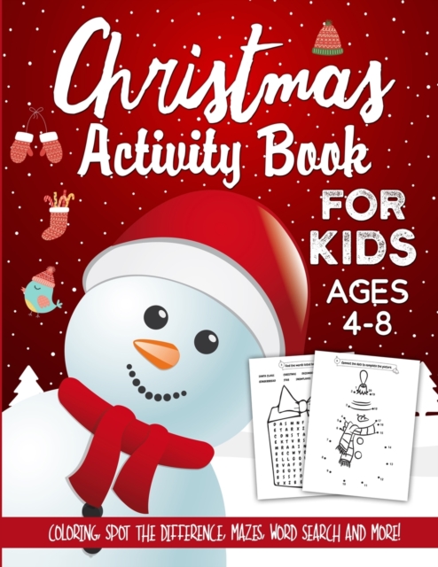 Christmas Activity Book For Kids Ages 4-8