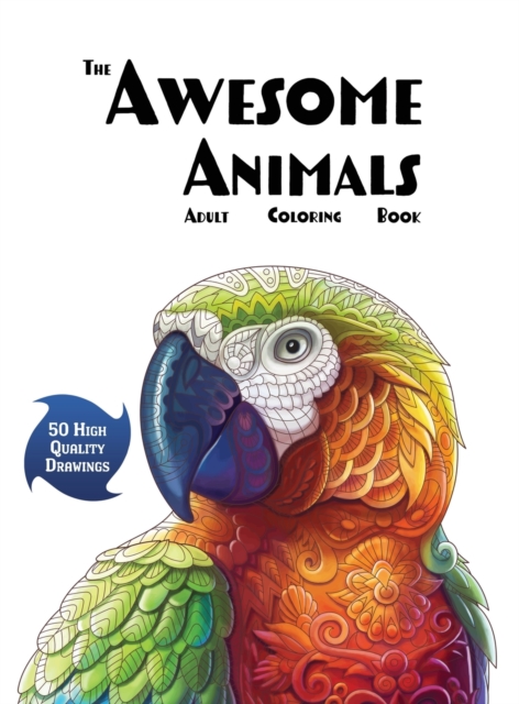 Awesome Animals Adult Coloring Book