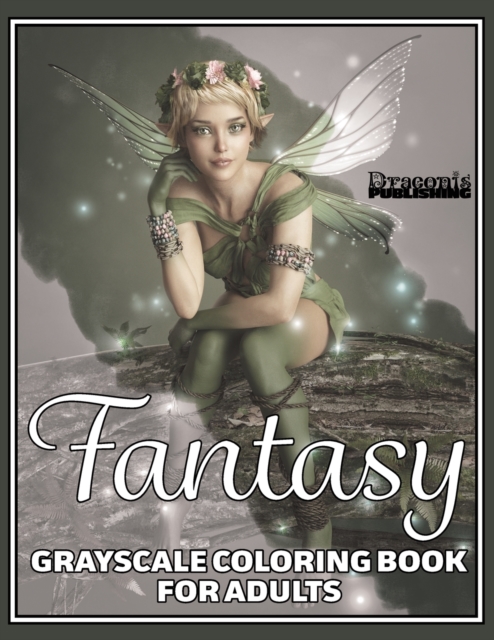 Fantasy Grayscale Coloring Book for Adults