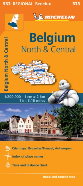 Belgium North & Central - Michelin Regional Map 533