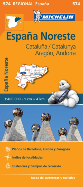 Aragon Cataluna - Michelin Regional Map 574