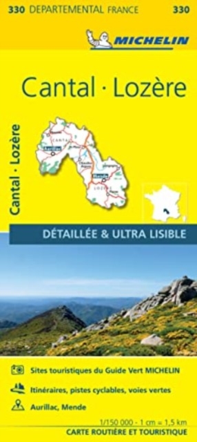 Cantal, Lozire - Michelin Local Map 330