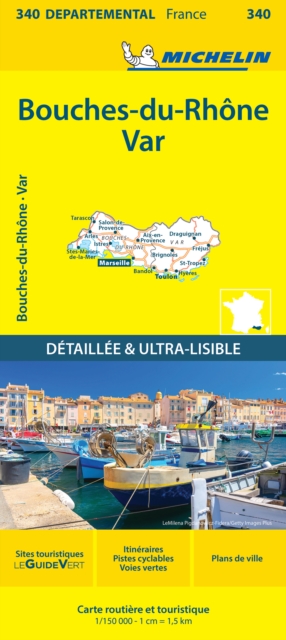 Bouches-du-Rhone Var - Michelin Local Map 340