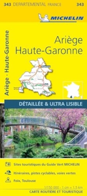 Ariege, Haute-Garonne - Michelin Local Map 343