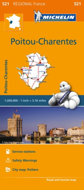 Poitou-Charentes - Michelin Regional Map 521