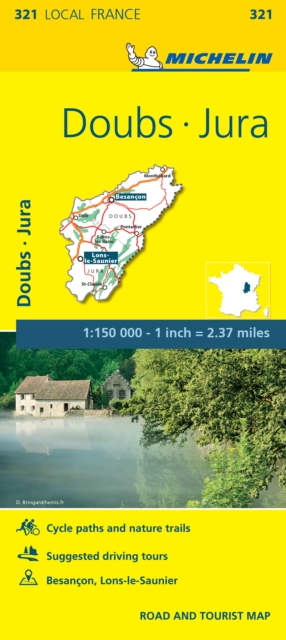 Doubs, Jura - Michelin Local Map 321