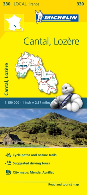 Cantal, Lozire - Michelin Local Map 330