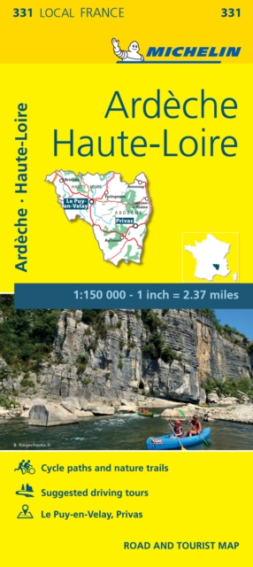 Ardeche, Haute-Loire - Michelin Local Map 331