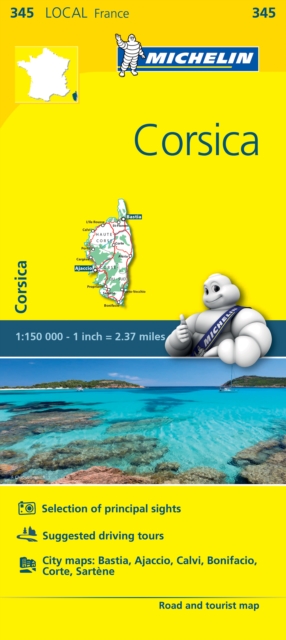 Corse-du-Sud, Haute-Corse - Michelin Local Map 345