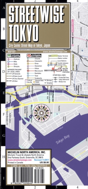 Streetwise Tokyo Map - Laminated City Center Street Map of Tokyo, Japan