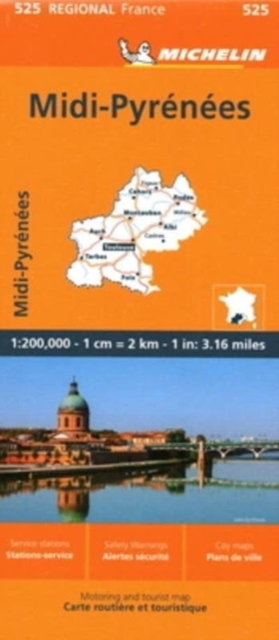 Midi-Pyrenees - Michelin Regional Map 525