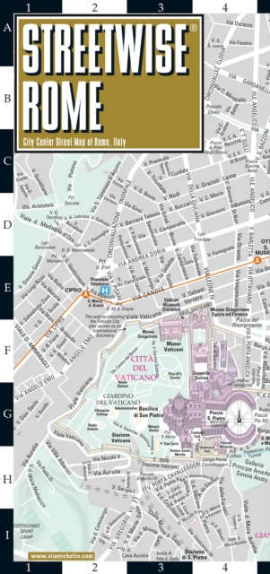 Streetwise Rome Map - Laminated City Center Street Map of Rome, Italy