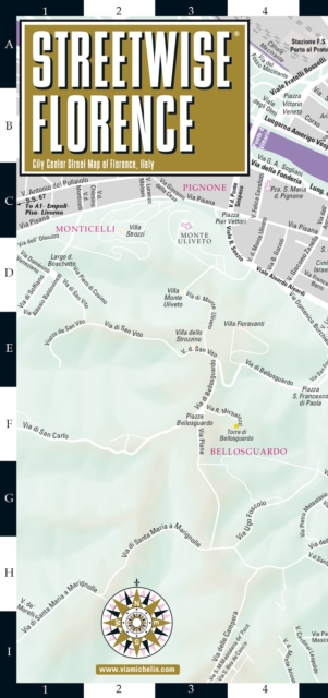 Streetwise Florence Map - Laminated City Center Street Map of Florence, Italy