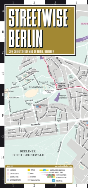 Streetwise Berlin Map - Laminated City Center Street Map of Berlin, Germany
