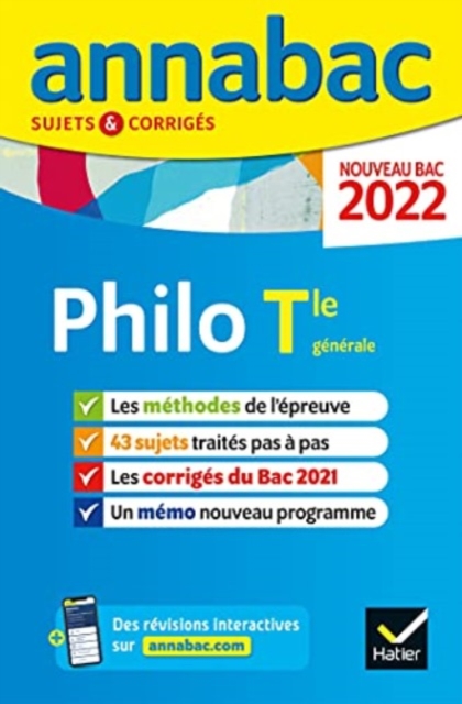Annales du BAC Annabac 2022 Philosophie Tle generale