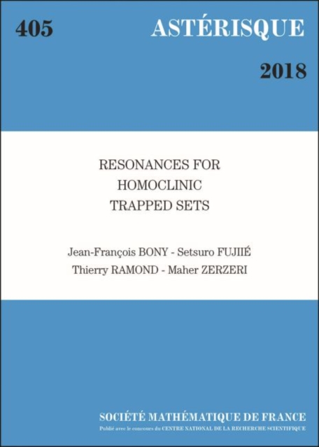 Resonances for Homoclinic Trapped Sets