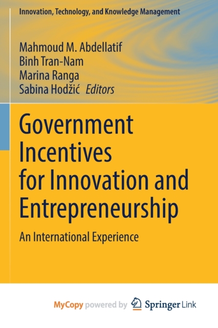 Government Incentives for Innovation and Entrepreneurship