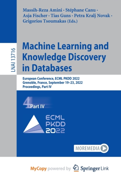 Machine Learning and Knowledge Discovery in Databases