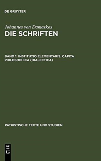 Institutio Elementaris. Capita Philosophica (Dialectica)