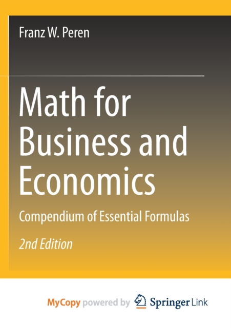 Math for Business and Economics