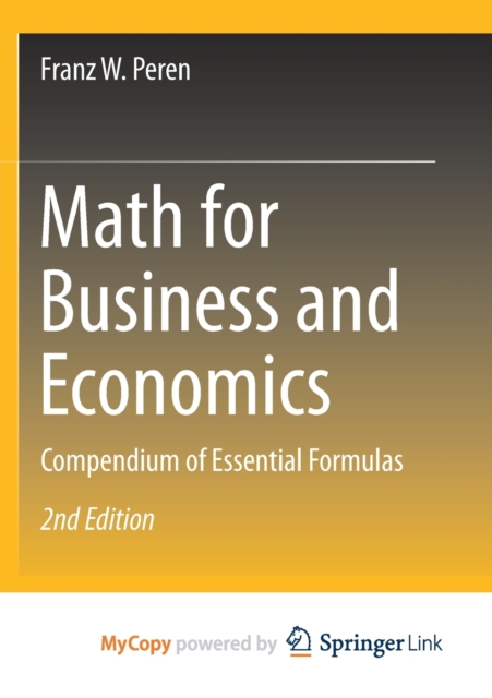 Math for Business and Economics