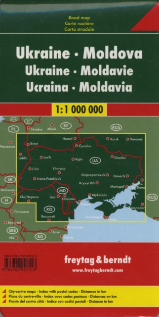 Ukraine - Moldova Road Map 1:1 000 000