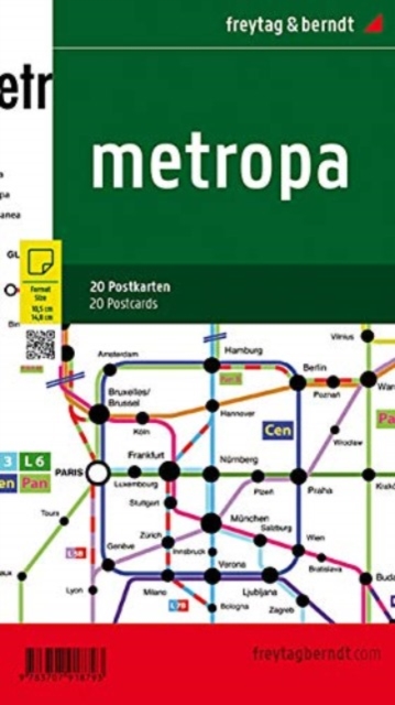 Metropa - The European high-speed train network, 20 postcards