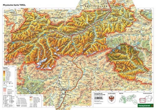 Desk pad DUO, school map of Tyrol 1:400,000