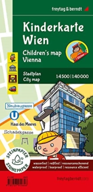 Vienna children's map, city map 1:40,000, freytag & berndt