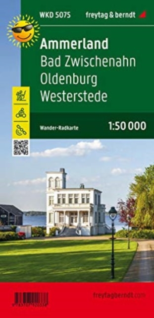 Ammerland, Bad Zwischenahn, Oldenburg, Westerstede, hiking + cycling map