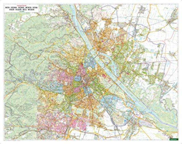 Magnetic marking board: Vienna 1:20,000, colored districts