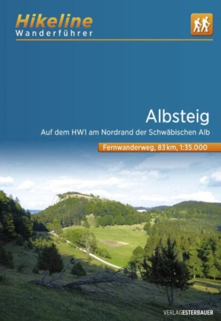 Albsteig Wanderfuhrer Auf dem HW1 am Nordrand der Schwabischen Alb