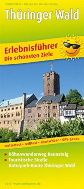 Thuringian Forest, adventure guide and map 1:160,000