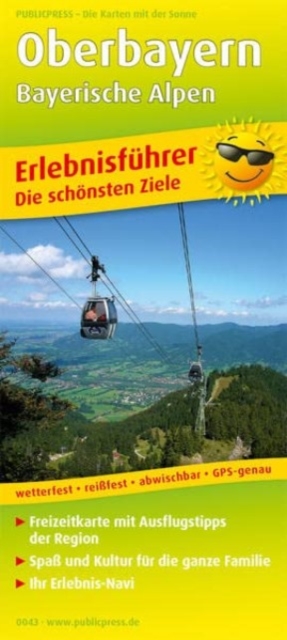 Upper Bavaria - Bavarian Alps, adventure guide and map 1:140,000