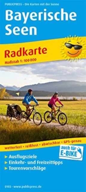 Bavarian lakes, cycling map 1:100,000