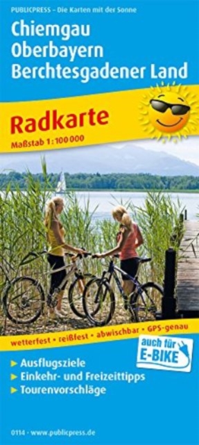 Chiemgau - Upper Bavaria - Berchtesgadener Land, cycling map 1:100,000