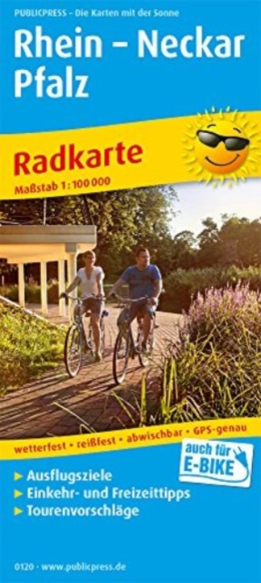 Rhine - Neckar - Palatinate, cycling map 1:100,000