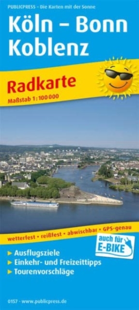 Cologne - Bonn - Koblenz, cycling map 1:100,000