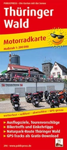 Thuringian Forest, motorcycle map 1:200,000