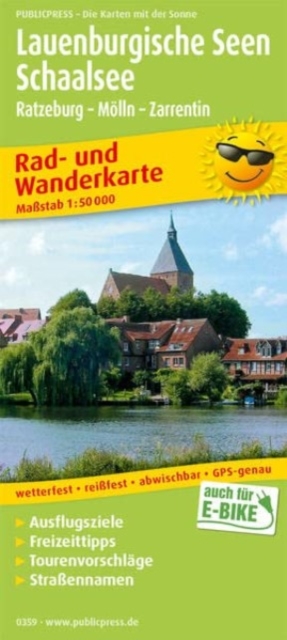 Lauenburg Lakes - Schaalsee, cycling and hiking map 1:50,000