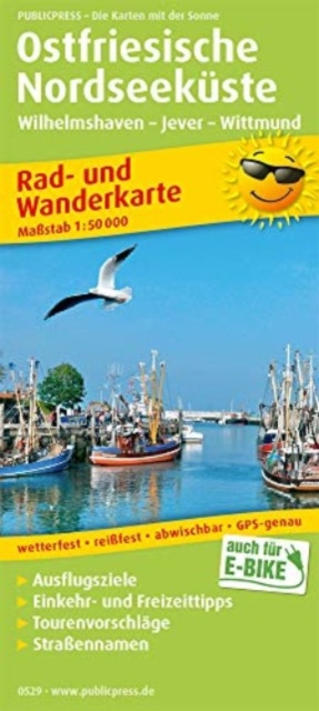 East Frisian North Sea coast, Wilhelmshaven - Jever - Wittmund, cycling and hiking map 1:50,000