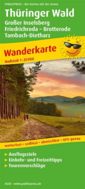 Thuringian Forest, hiking map 1:25,000