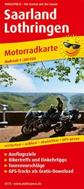 Saarland - Lorraine, motorcycle map 1:200,000