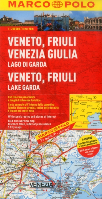 Italy - Veneto, Friuli, Lake Garda Marco Polo Map