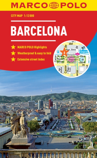 Barcelona Marco Polo City Map - pocket size, easy fold, Barcelona street map