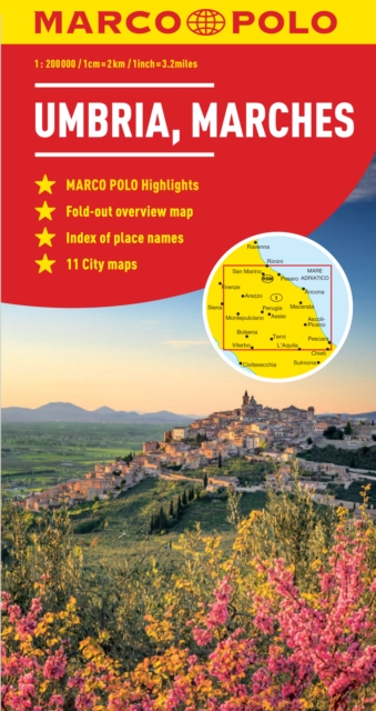 Umbria and the Marches Marco Polo Map