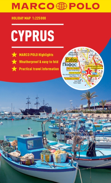 Cyprus Marco Polo Holiday Map - pocket size, easy fold, Cyprus map